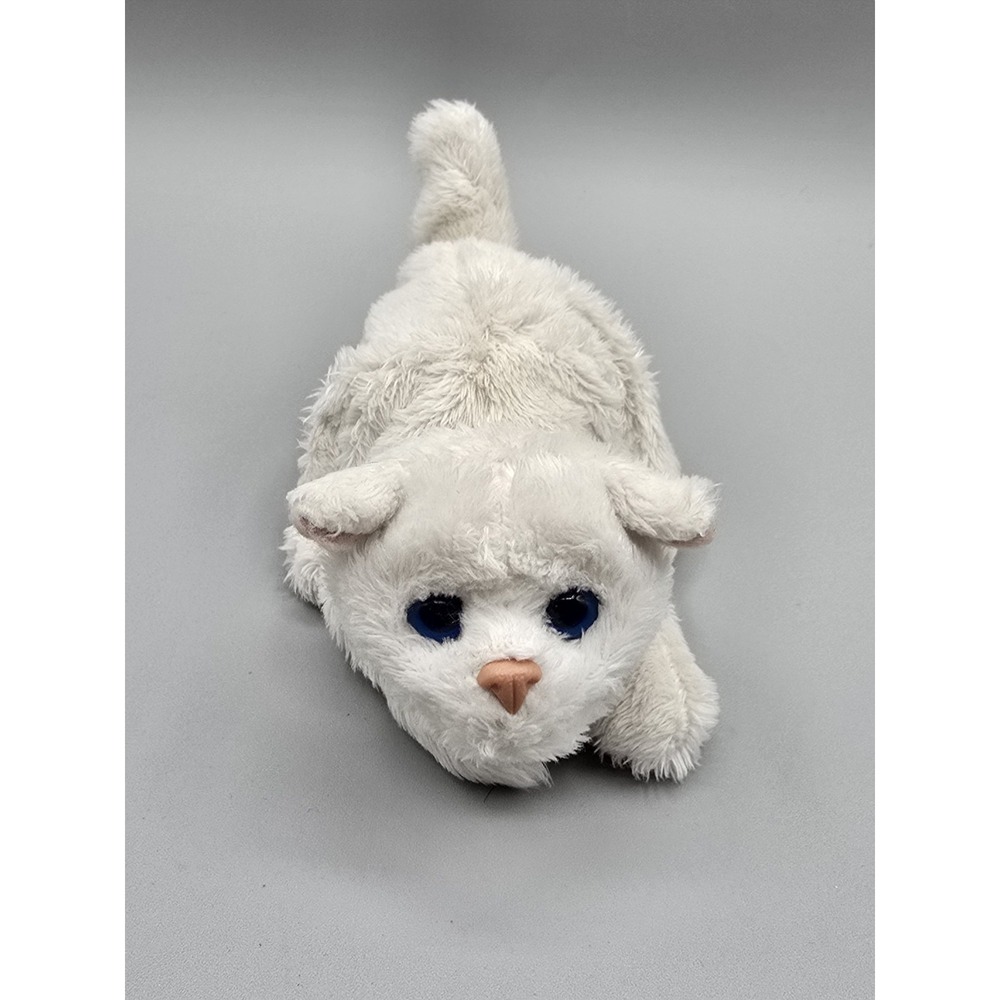 Hasbro Furreal Snuggimals Kitten Newborn White Blue Eyes Kitten
